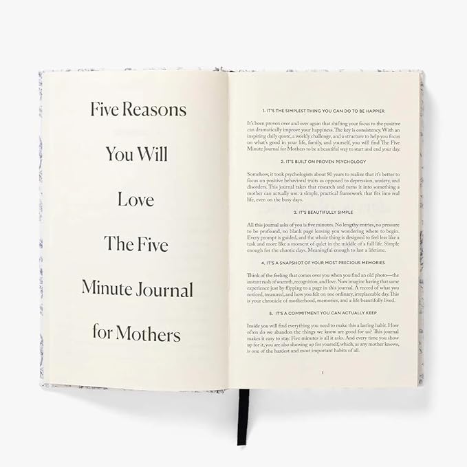 Intelligent Change Five Minute Journal For Mothers, Original Daily Gratitude Journal, Manifestation Journal for Mindfulness, Undated Daily Journal with Gold Foiling, Plastic-Free