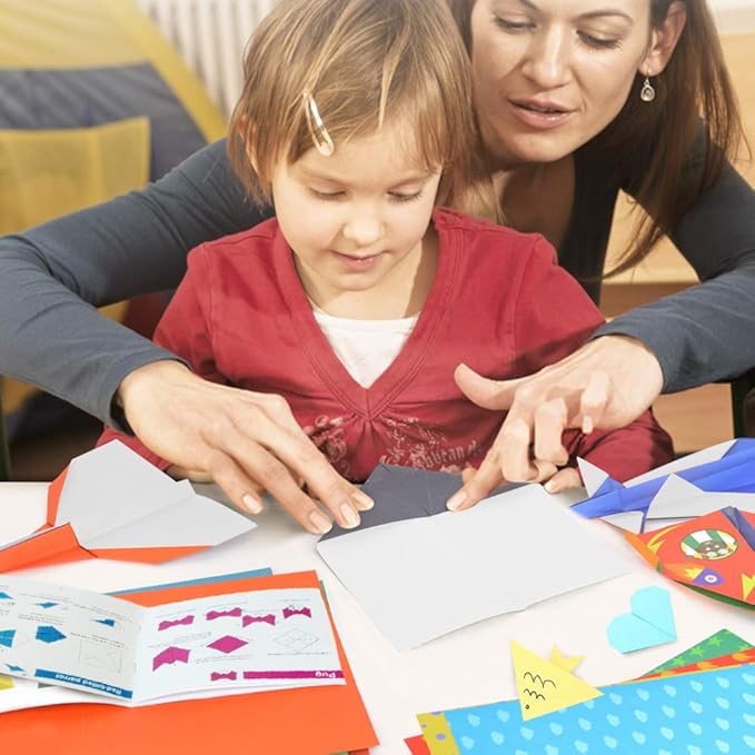 Origami Kit For kids ,120 Sheets Origami Paper with Instructions Book, 6x6 Inch square easy single Sided Square Colorful Folding Paper Set for Adults Beginners Activity