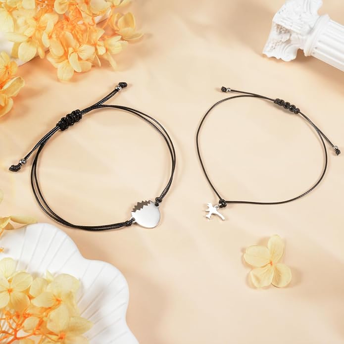 Back to School Gifts Mommy and Me Bracelet First Day of School Matching Wish Bracelets Set for Mother Daughter Son Women Teen Girls Boys Jewelry Gift