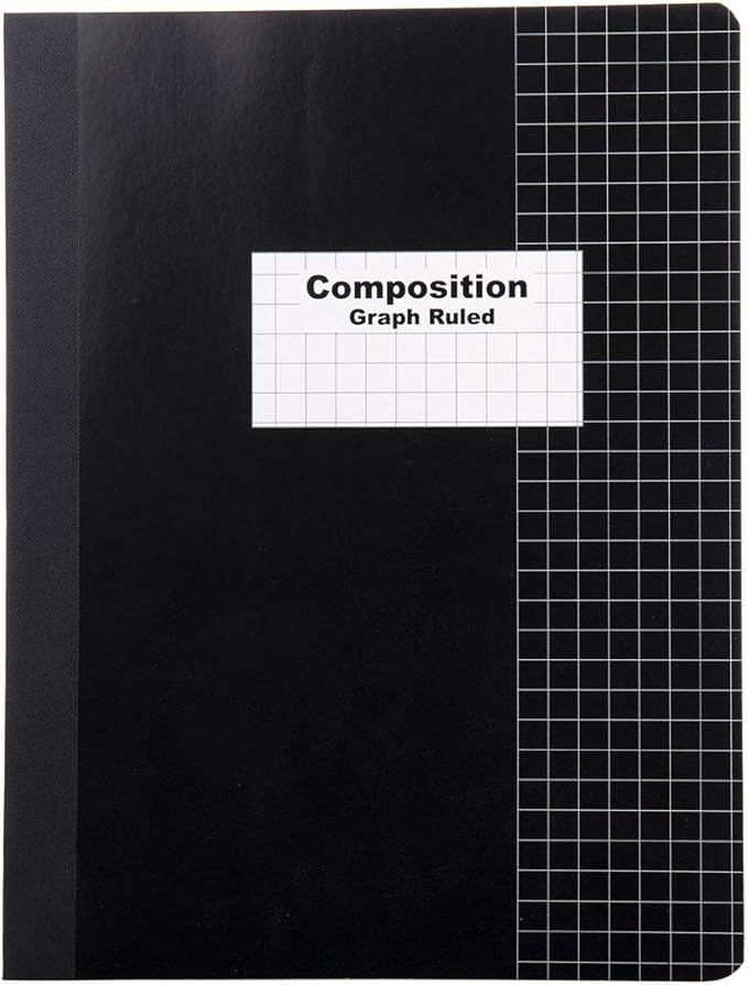 Mintra Office Composition Books - Sturdy Flexible Cover (4 Pack, 4x4 Comp Book - Graph)