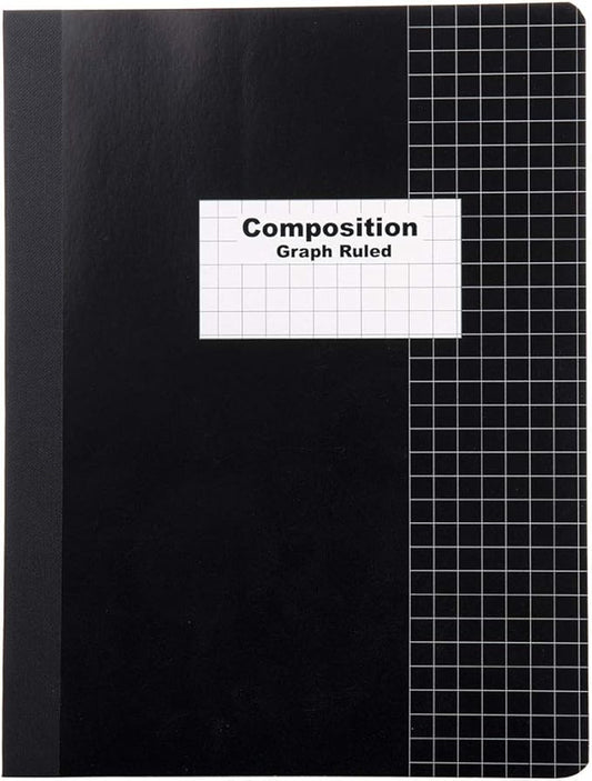 Mintra Office Composition Books - Sturdy Flexible Cover (4 Pack, 4x4 Comp Book - Graph)