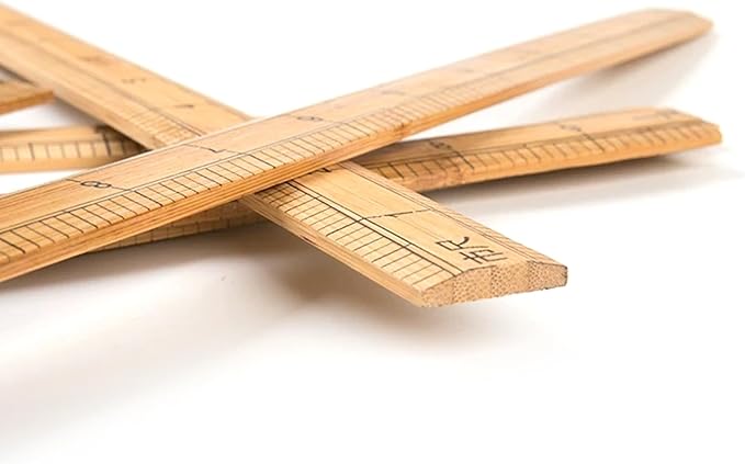 Wooden Ruler 12Inch 24Inch Double-Sided Scale Rulers Wood Measuring Ruler Inches Centimeter Metric Ruler for Students