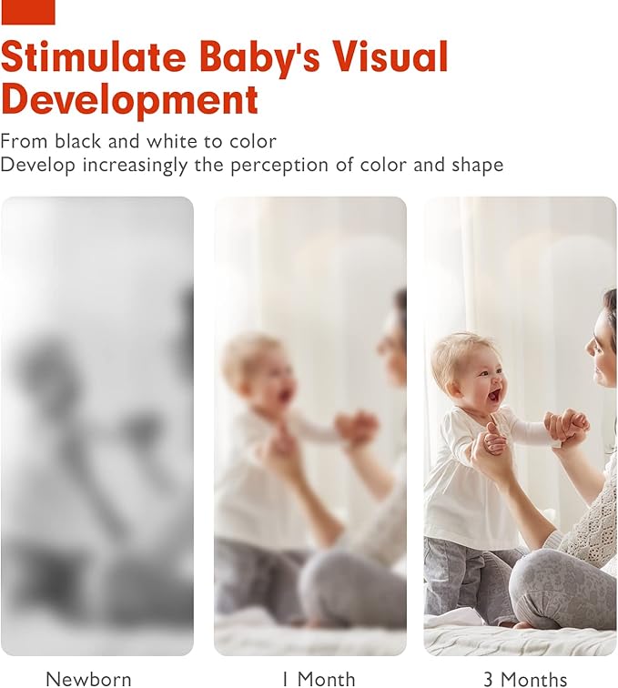 hahaland Tummy Time Contrast Flash Cards for Infants 0-3-6 Months, Newborn Sensory Visual Stimulation Baby Gift, Educational Brain Development Toys, Black and White Activity Cards 20 Cards