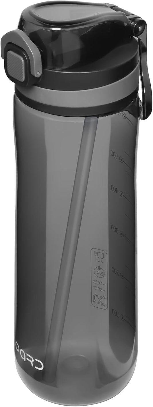 Opard Peak Water Bottle with Straw Cap, BPA-Free, Leak Proof Flip Top Bottle