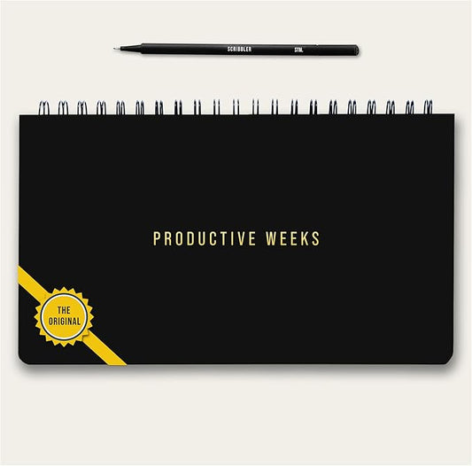 Weekly Planner 2026 (Undated) | Daily Weekly Monthly Planner PRODUCTIVE WEEKS + Pen | Habit Tracker Organizers office, academic | Week at a glance planners for men and women | 1 Full Year | V1