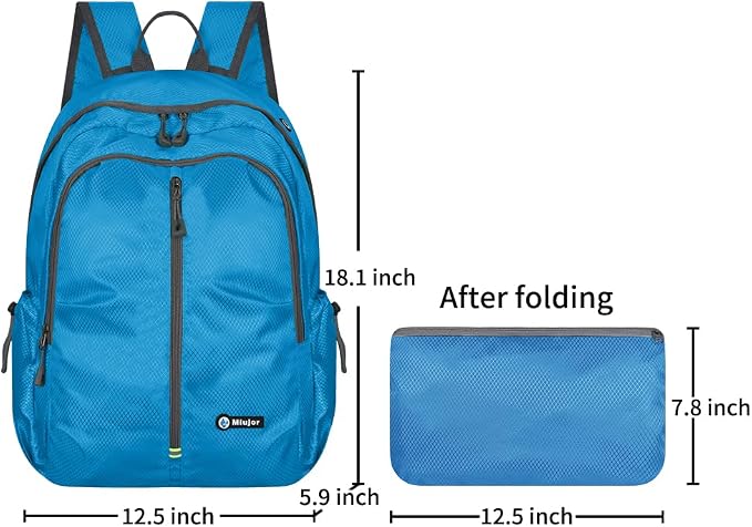 Lightweight Packable Foldable Backpack, Hiking backpack,Travel Backpack (Blue)