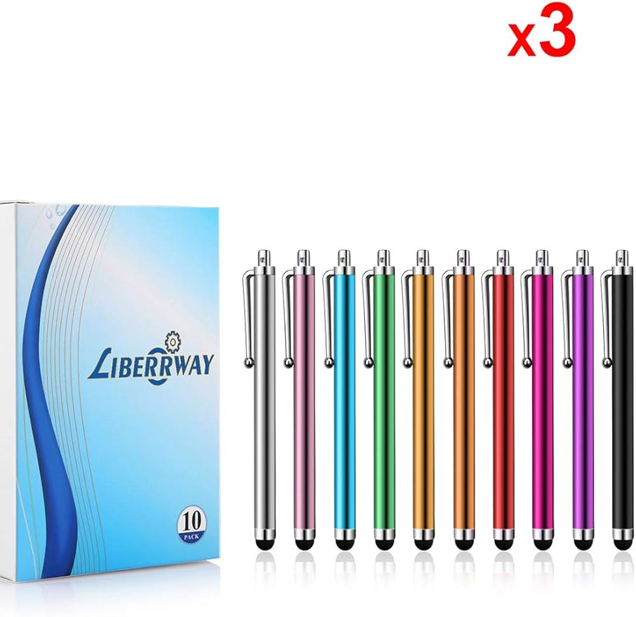LIBERRWAY Stylus Pen 30 Pack for Universal Touch Screen Capacitive Stylus