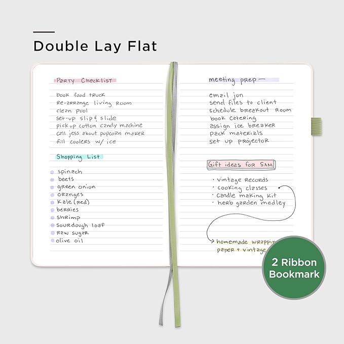 &And Per Se Lined Hardcover Notebook – A5 5.7"x8" College Ruled, 160 Pages, 100gsm Thick Paper – Aesthetic Journal for Women, Gift-Ready Planner, Everyday Writing Notebook (Botanical Floral)