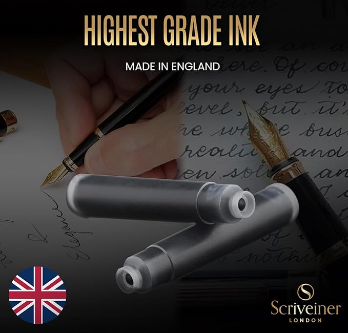 20 Black International Standard Ink Cartridges by Scriveiner