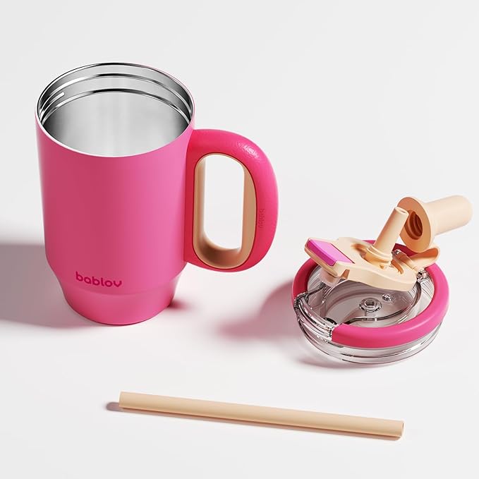 insulated tumblers for travling camping, 316L Stainless Steel Tumbler with Lid and Straw, 27 oz Coffee Tumbler with Handle for Tea, Cold Hot Beverages at Home Office or on the Go Travel Coffee Mugs