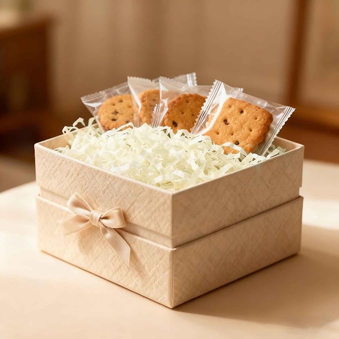 Tisspoms 3LB Ivory Crinkle Cut Paper Shred Filler, Paper Shreds for Basket Fillers, Birthday, Gift Wrapping, Anniversary, Wedding, Halloween, Thanksgiving, Christmas Gift Decor Party Filler