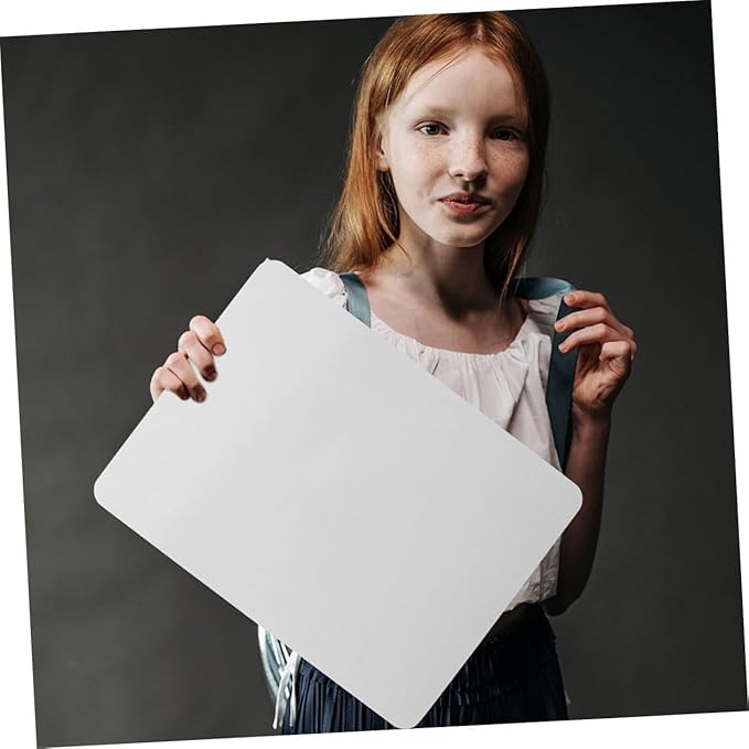 jojofuny 2pcs Portable Double Sided Dry Erase Lapboards Lightweight Interactive Whiteboards for Students Teachers Classroom Use Safe Rounded Corners