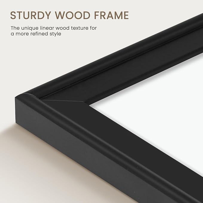 White Board for Wall, 36" x 24" Magnetic Dry Erase Board, Decorative Wooden Frame Large Whiteboard, Wall Mounted, Aesthetic Writing Board for Home, Office, School - Black