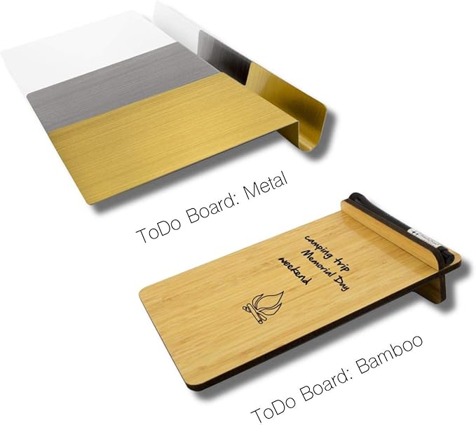 Three by Three Seattle 5.5 x 9 Inch to.do Dry Erase Board with Marker for Memos, Lists, and More in Office, Home, Classroom, and Event Spaces (Golden)