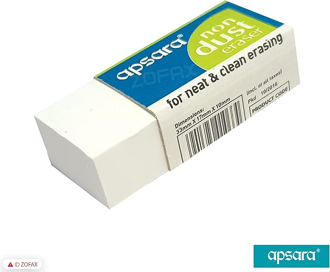 Apsara Non Dust Erasers - Pack of 20