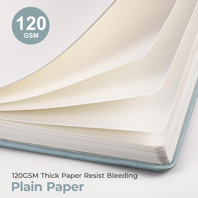 AHGXG Blank Journal Notebook, 160 Pages, A5 Medium Size (5.7'' x 8.3'')