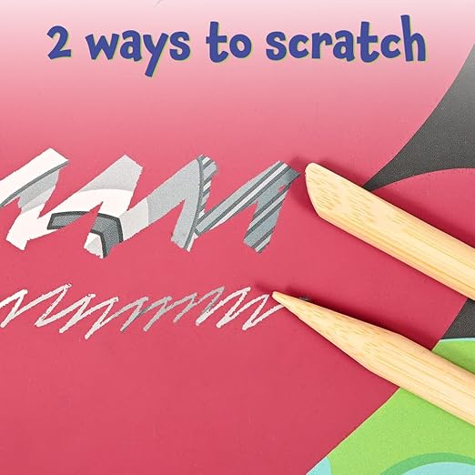 READY 2 LEARN Magic Scratch Paper - Space - 10 Vibrant Scenes - Scratch Art for Kids - Reveal Colorful, Outer Space Designs