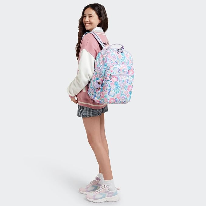 Kipling Women's Seoul 15" Laptop Backpack, Durable, Roomy with Padded Shoulder Straps, Built-In Protective Sleeve