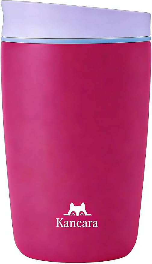 12 oz coffee tumbler Insulated coffee mug with lid Slider Insulated Stainless Steel Coffee Tumbler, Travel Mug for Hot and Iced Beverages insulated travel coffee mug (BB pink)