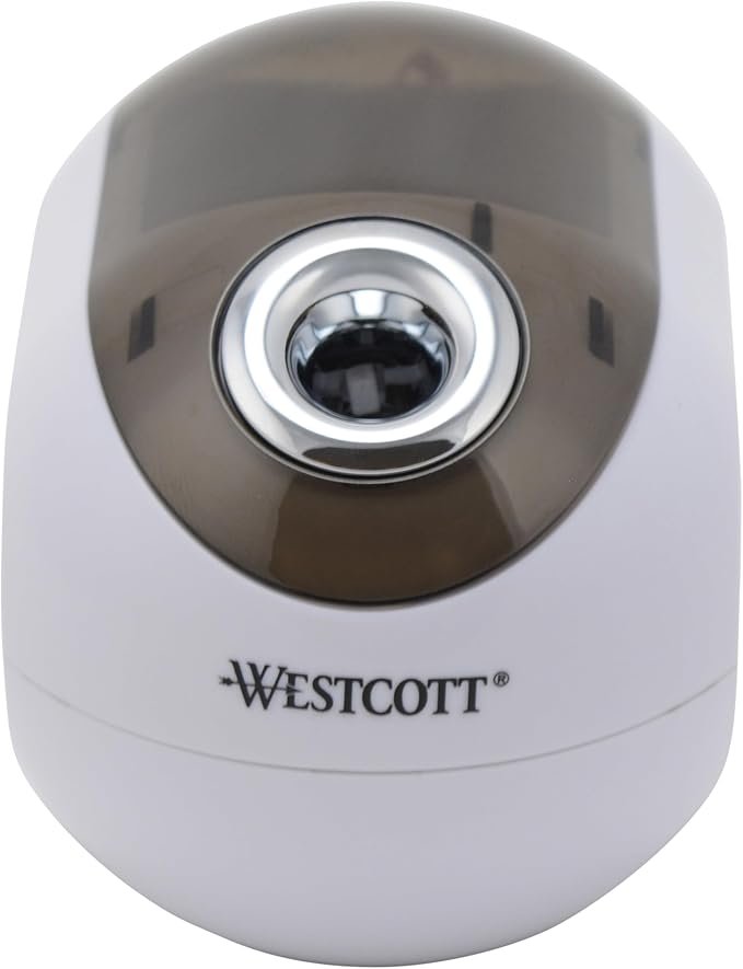 Westcott iPoint Dash Battery Pencil Sharpener, White