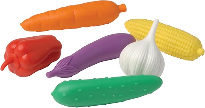 Vegetable Counters – Classify & Count, 144-Piece Montessori-Inspired Math Manipulatives Set with 6 Colors & Vegetable Types for Ages 3+