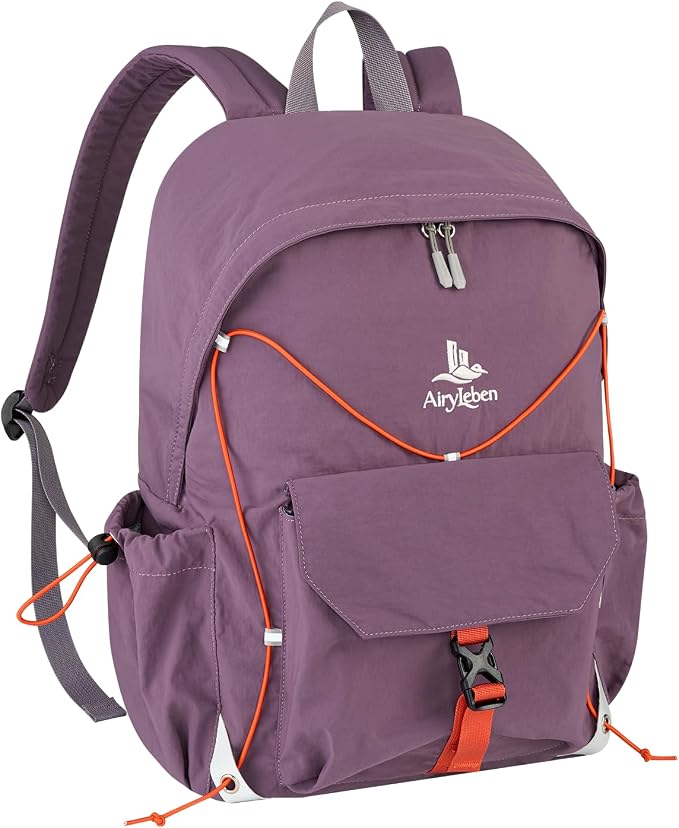 25L Travel Backpack Women Men,Lightweight College Backpack,Purple | Casual Daypack, Water Resistant Bookbag, Fit 15.6-inch Laptop, Travel Commuting Gym Hiking Work Bag, TSA Friendly