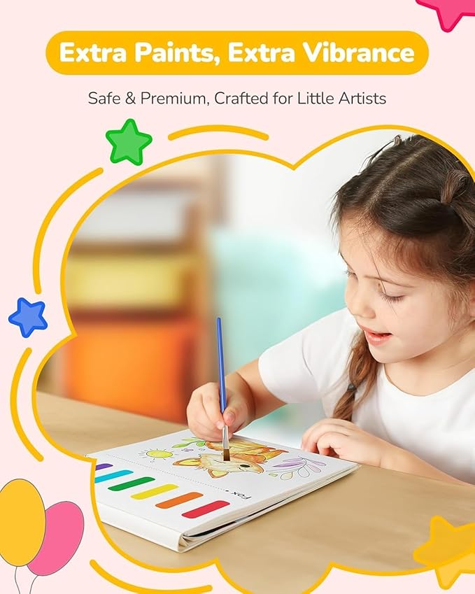 TECJOE 3 Pack Paint with Water Coloring Books for Toddlers, Mess Free Watercolor Painting Set with 6 Brushes, Travel Art Craft Activities Toy Birthday Gifts for Kids Ages 3-8, Princess, Dinosaur & Sea