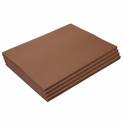 Colorations 9" x 12" Mediumweight Dark Brown Construction Paper - 200 Sheets, Bulk Pack Art Paper, Arts and Crafts, School Supplies, Drawing, Coloring, Painting, 3D Art