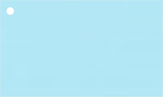 Colonial Cards: 150 Color Cardstock 3" x 5" Index Cards, Unruled with Corner 1-Hole Punched and 4 Binder Rings, Light Blue