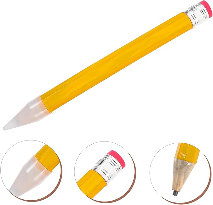 Angoily Large Jumbo Pencil for School Office Sturdy Design Fun Classroom Supplies for Writing Drawing Eye Catching Novelty Item