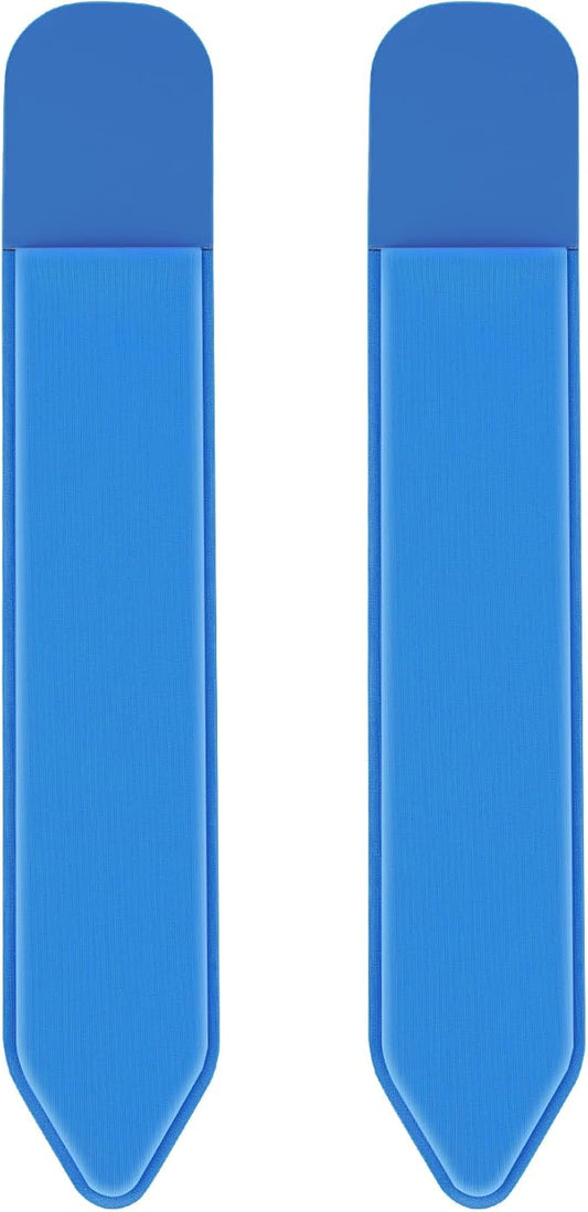 MoKo Pencil Holder Sticker Fit Apple Pencil Pro/ (USB-C)/ 1st/ 2nd Generation, Elastic Pencil Pocket Pouch Adhesive Sleeve Attached to iPad Case for Stylus Pens, 2 Pieces Cobalt Blue