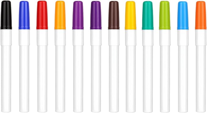 WRITECH Dry Erase Marker Refills, Low Odor Assorted Colors Ink 12ct
