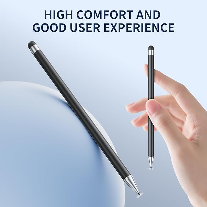 Stylus Pen for Touchscreen, 6 PCS Stylus 2-in-1 High Precision and Sensitivity, Suitable for iPad/iPhone/Samsung/Android Smartphone and Tablets, Compatible with Capacitive Touch Screen (Blue)