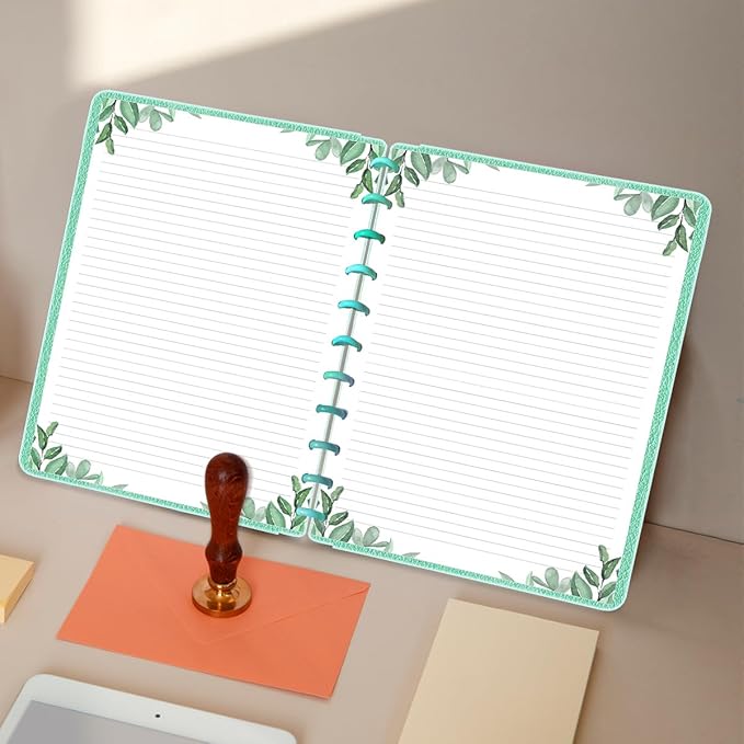 A4 TUL Discbound Lined Refill Paper, 11-Disc Discbound Ruled Filler Paper, 100Sheets / 200Pages Loose-Leaf Line Paper, 100gsm White Paper, 8.5'' x 11'', Leaf