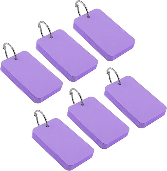 300 Pcs Index Cards with Ring, 2" x 3.5" Purple Blank Flashcards for Studying, Vocabulary, Memos, Bookmark,Greetings (Purple)
