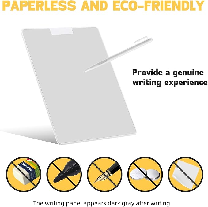 Portable Note Pad with Magnetic Pen & Eraser for Office Desk, Home, & School - Eco-Friendly Paperless Solution for Students Classroom Teacher Supplies