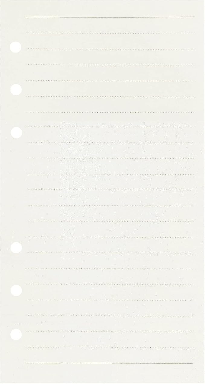 Zelten Refills/Loose Leaves for A6 Cover Ring Binder/Personal Organizer/Planner(A6 6 Holes, Lined 2 Pack)