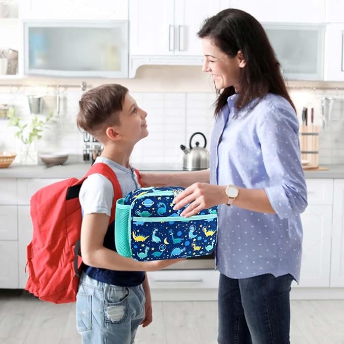RHCPFOVR Kids Lunch Bag - Insulated Lunch Box for Boys Girls,Washable Lunch Bag and Reusable Toddler Leak-proof Lunchbox for School and Daycare