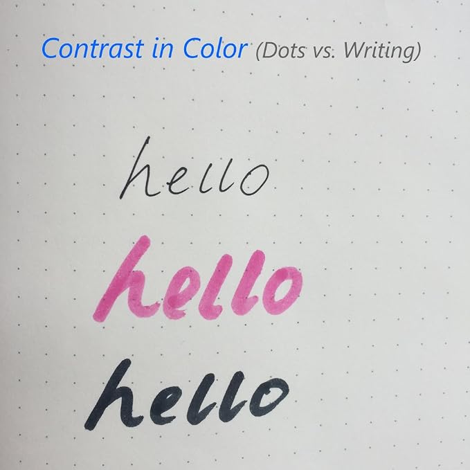 Dotted Notebook Journal, Pocket 3.5 x 5.5 Memo Book - Thick Dot Grid Paper - Total 96 Sheets / 192 Pages