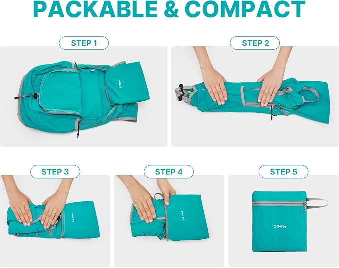 G4Free 20L Lightweight Packable Hiking Backpack for Women Men | Small Water Resistant Foldable Daypack with Phone Pocket for Travel Camping Outdoor