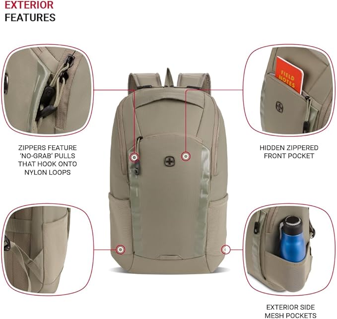 SwissGear 8117 Laptop Backpack, Olive, 17.75 In