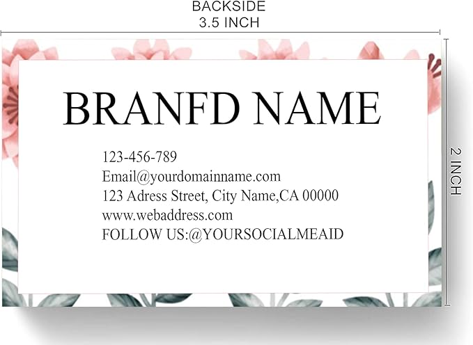 Custom Business Premium Cards 200 PCS, 3.5x2 inches Customizable Design with Luxurious Soft Texture All Business Designs 500 cards No Additional Charge