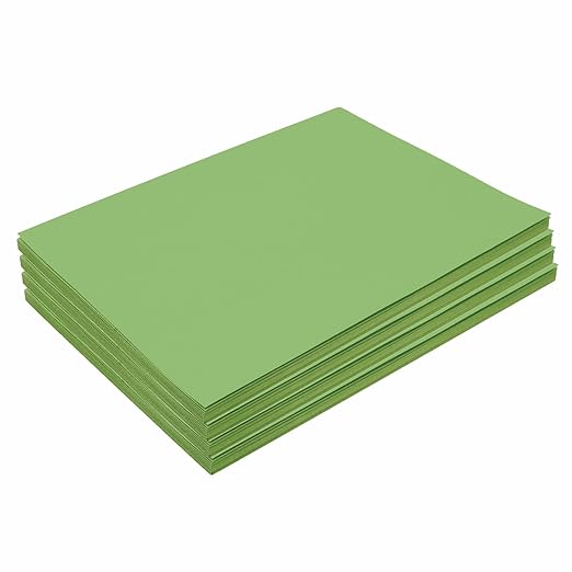 Colorations 9" x 12" Mediumweight Green Construction Paper - 200 Sheets, Bulk Pack Art Paper, Arts and Crafts, School Supplies, Drawing, Coloring, Painting, 3D Art