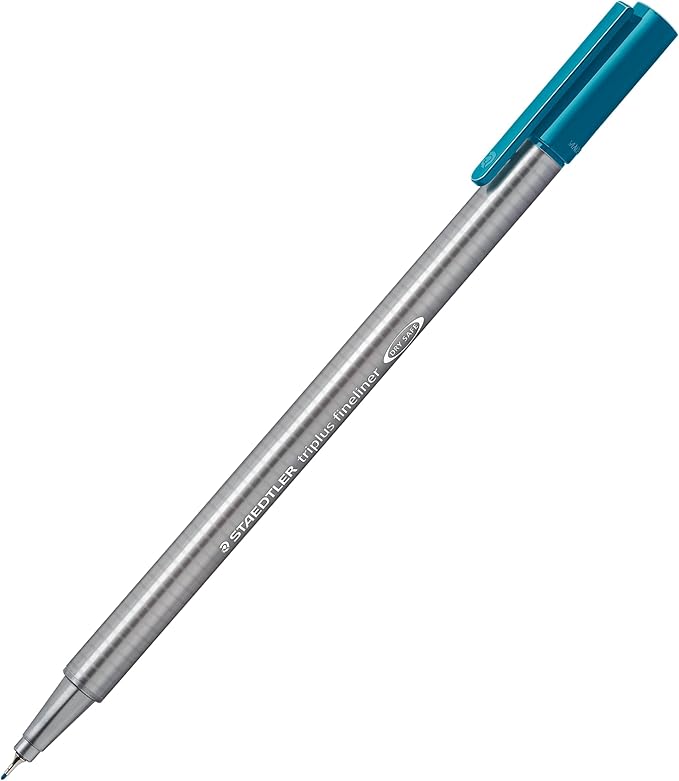 STAEDTLER triplus Fineliner 60pc Felt-Tip Pen Set: 0.3mm Assorted Colors, Water-Base Ink, Ergonomic Triangular Shape - For Detailed Coloring, Writing, Journaling & Drawing in Classroom, Home, Office