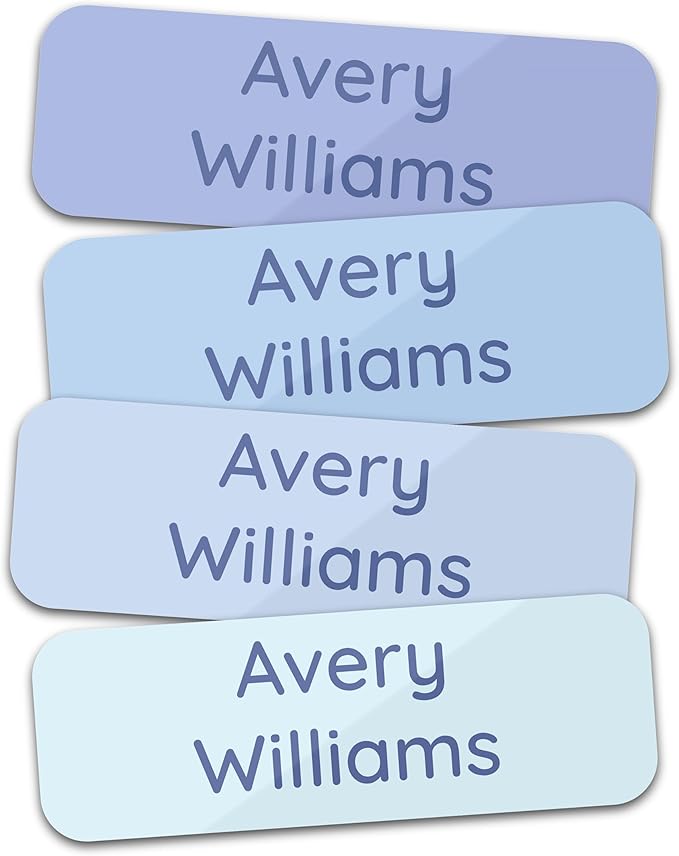 Personalized Kids' Name Labels (60 Labels) Custom Name Tag Clothing Label - Waterproof Daycare Stickers for Lunch Boxes, Bottles, Clothing Tags, Backpacks and School Supplies (Oceanic)
