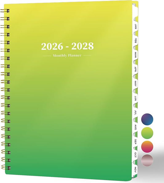 2026-2028 Monthly Planner - 2 Year Monthly Planner Calendar 2026-2028, Jul 2026 - Jun 2028, 8.5" x 11", 24 Months, Spiral-Bound, Tabs, Holidays, Notes, Ideal for School Office Home Planning