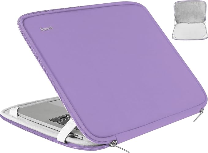 14 inch Laptop Case, Shockproof Protective Computer Sleeve Flip Cover Briefcase Carrying Bag Compatible with 14" HP, Lenovo, Asus, Acer, Notebook, Chromebook Computer, Light Purple