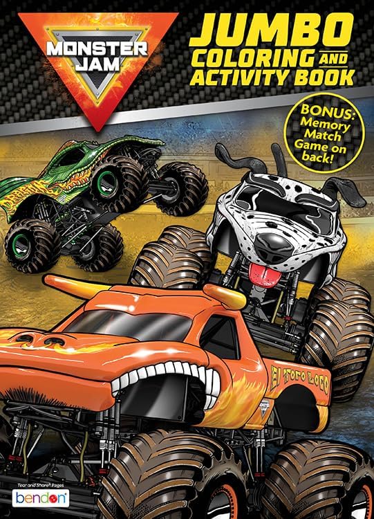 Bendon Monster Jam Activity Book | Monster Trucks | Officially Licensed (Jumbo)