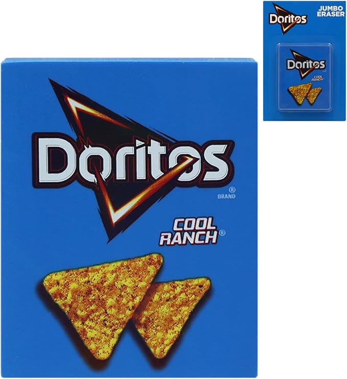 Doritos Cute School Supplies Eraser, Fun Pencil Eraser for Kids, Cool Back to School Rubber Erasers Latex Free