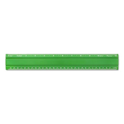 Alumicolor Aluminum Office Ruler, 12IN, Green